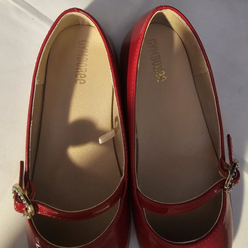 Gymboree Girls Elegant Red Flats Sz 11 Toddler